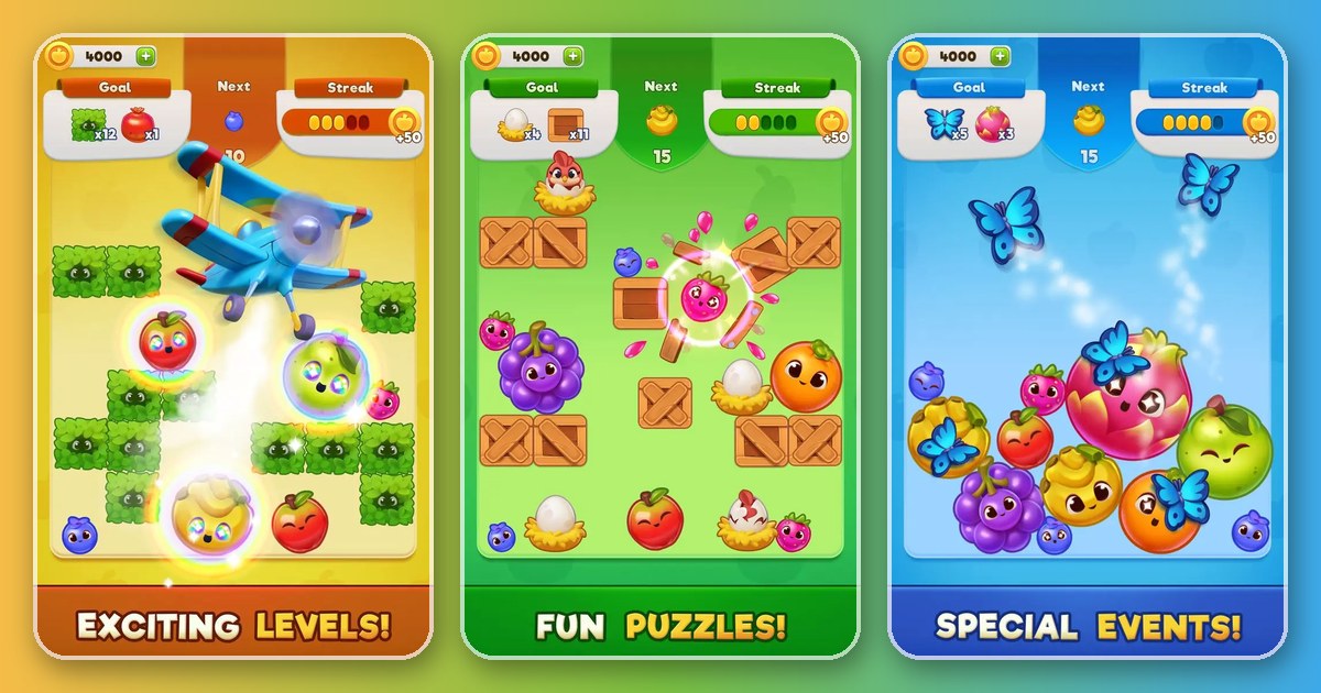 FruitFall! — Gram Games (Zynga)